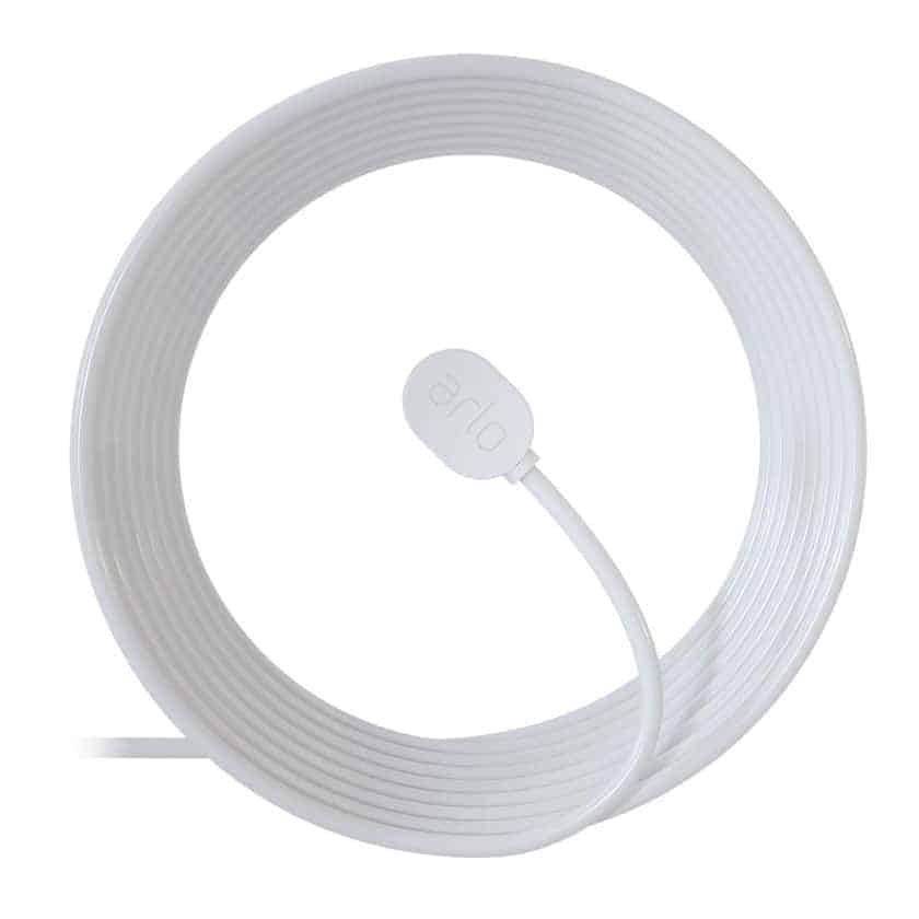 Arlo 25ft White Outdoor Magnetic Charging Cable